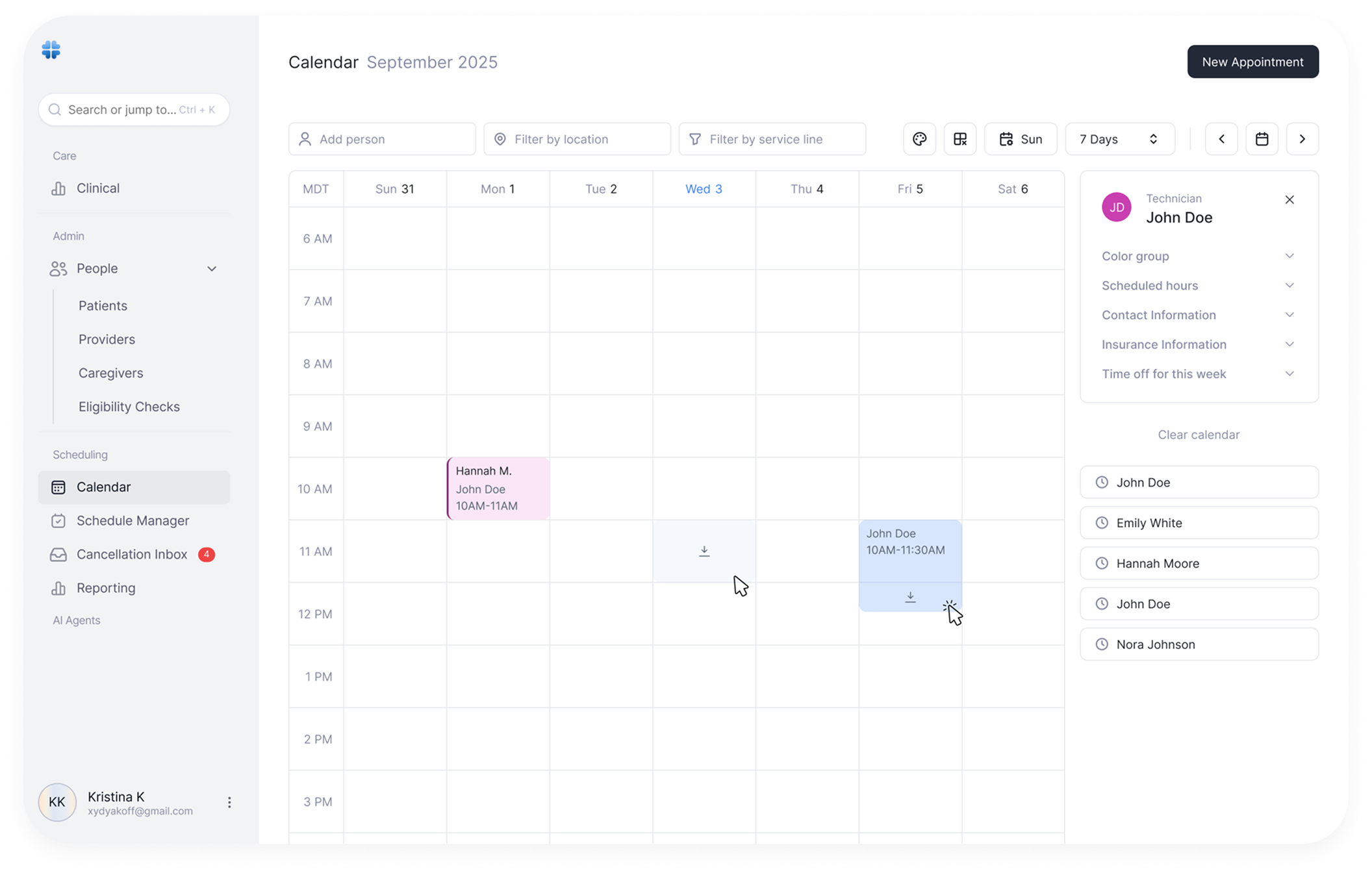 Calendar-First Interaction Patterns