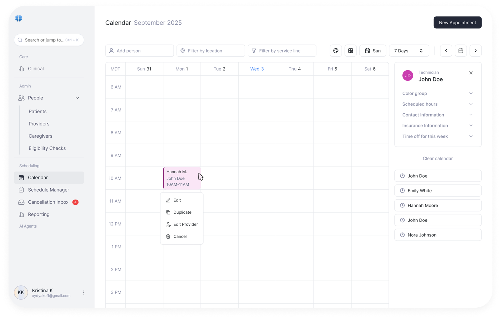 Calendar-First Interaction Patterns