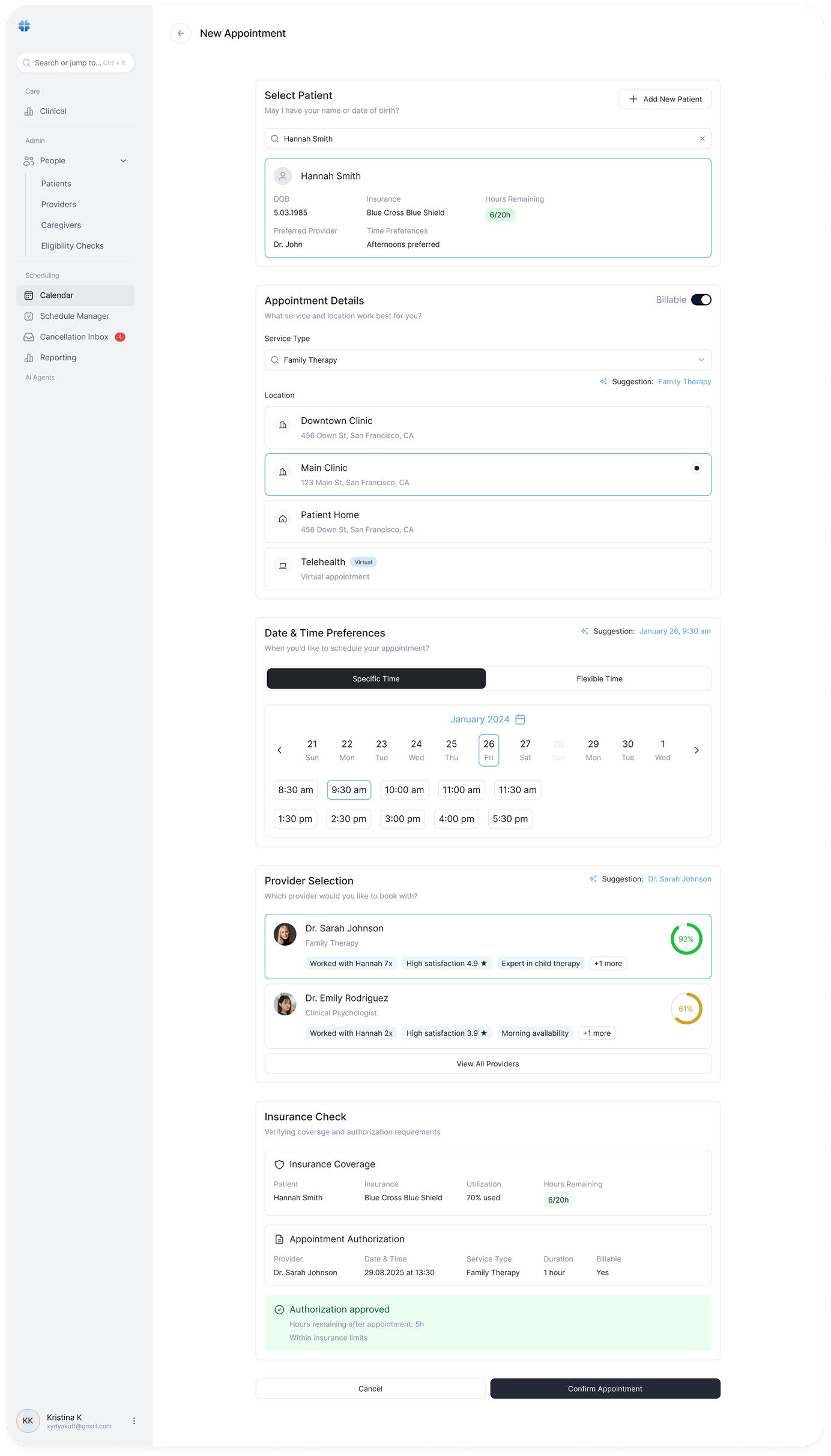 New Appointment Workflow