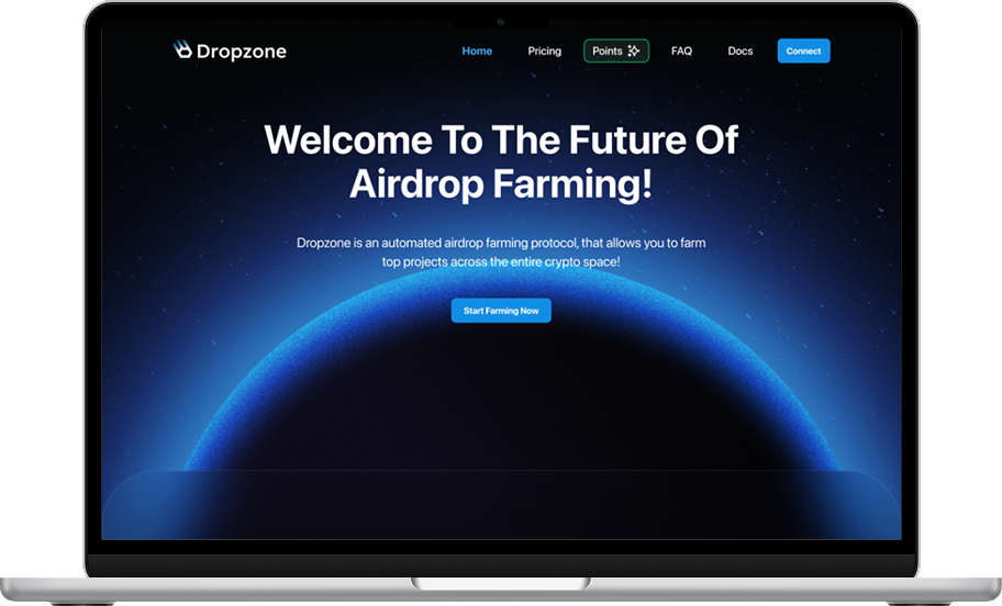 Dropzone Landing Page
