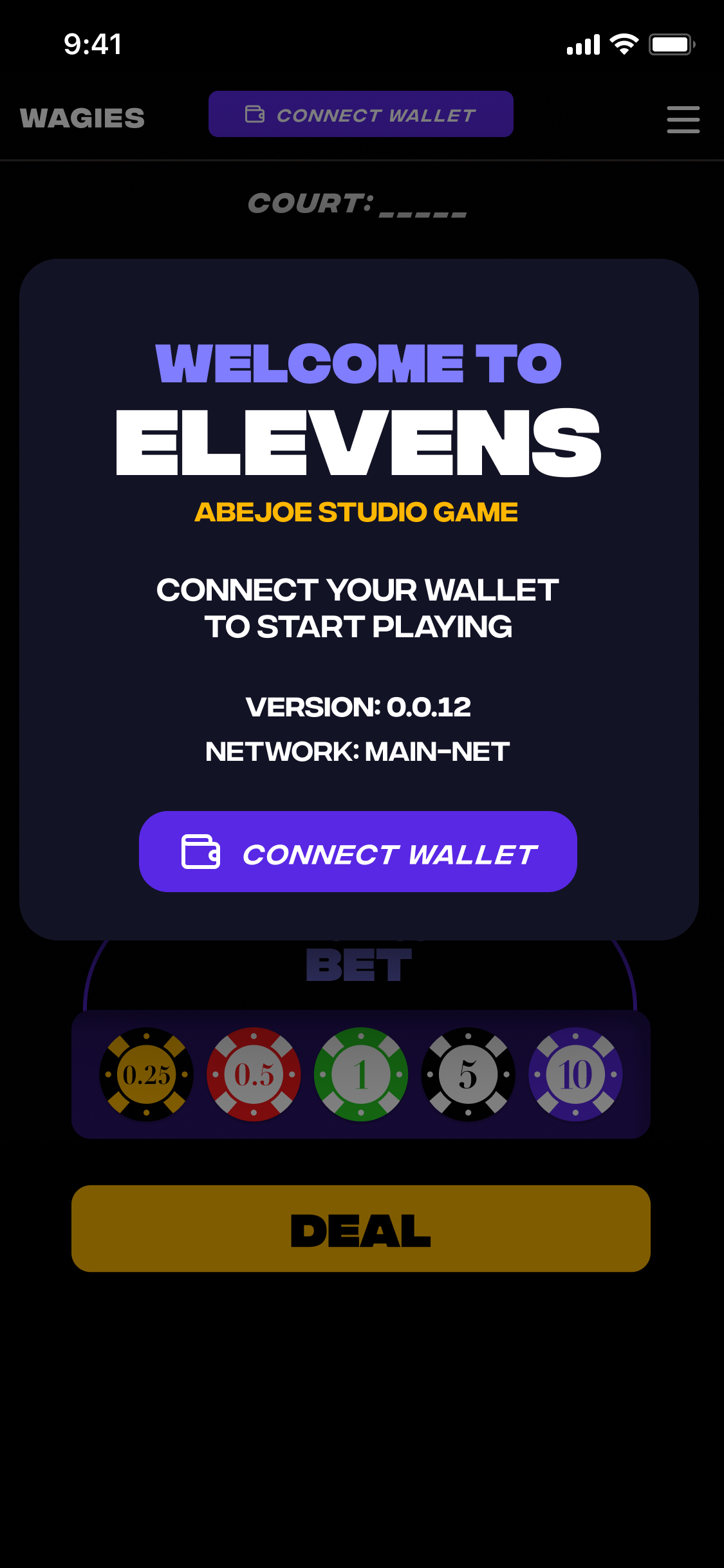 Elevens Welcome with Version