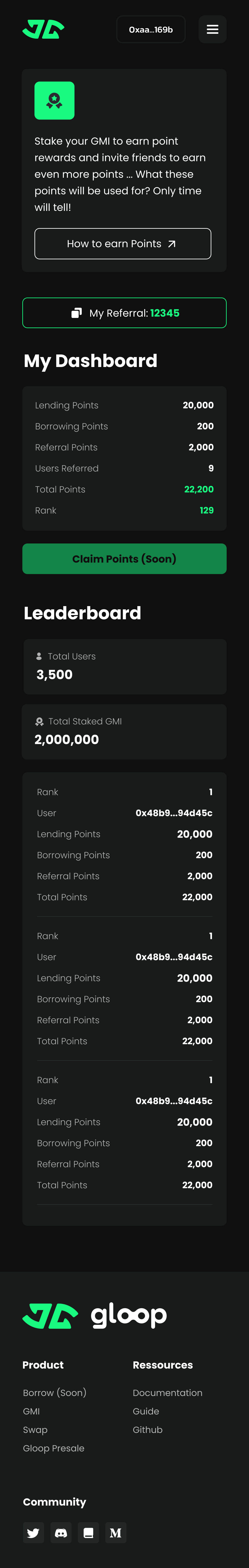 Mobile Leaderboard Dashboard
