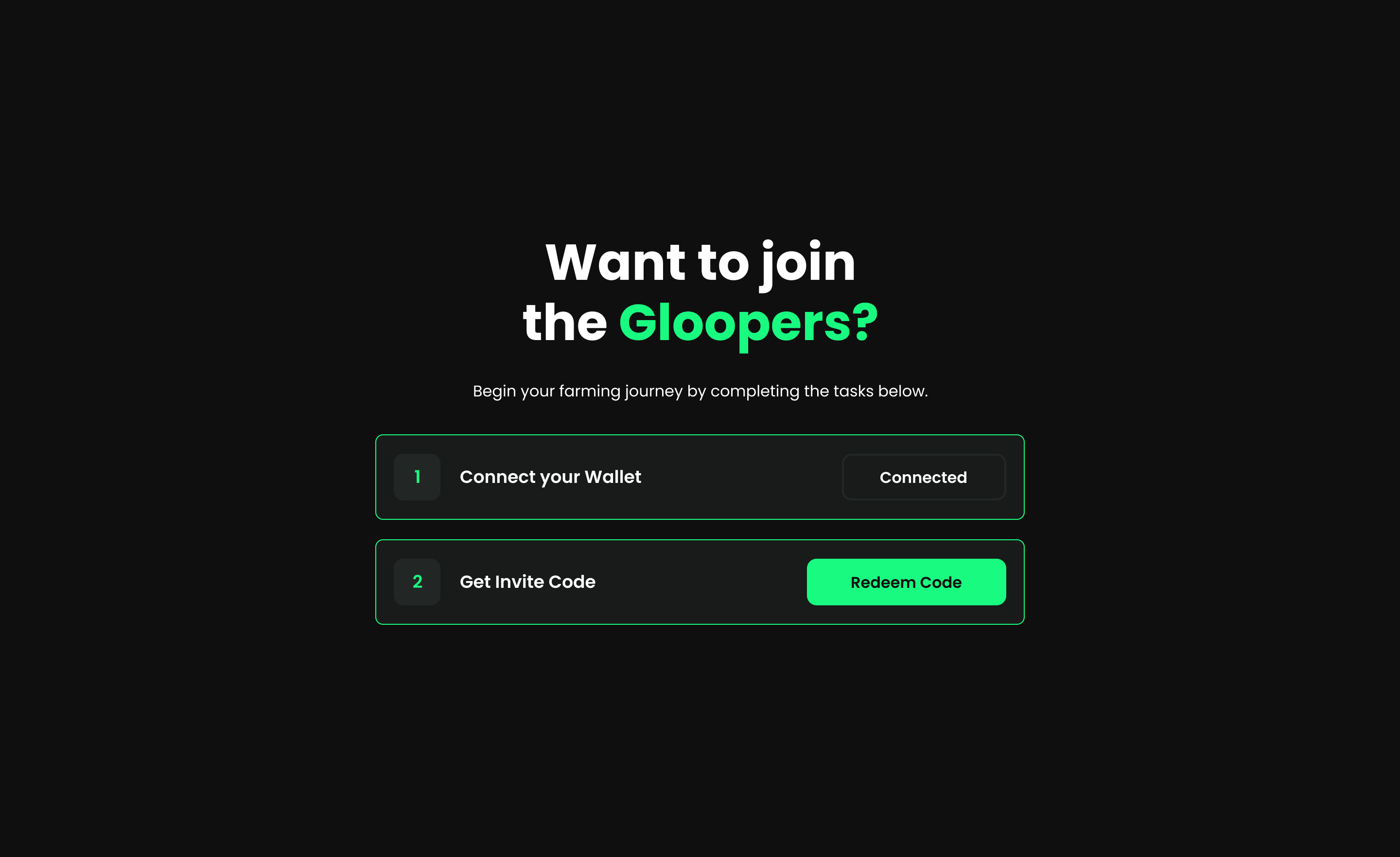 Join the Gloopers Onboarding