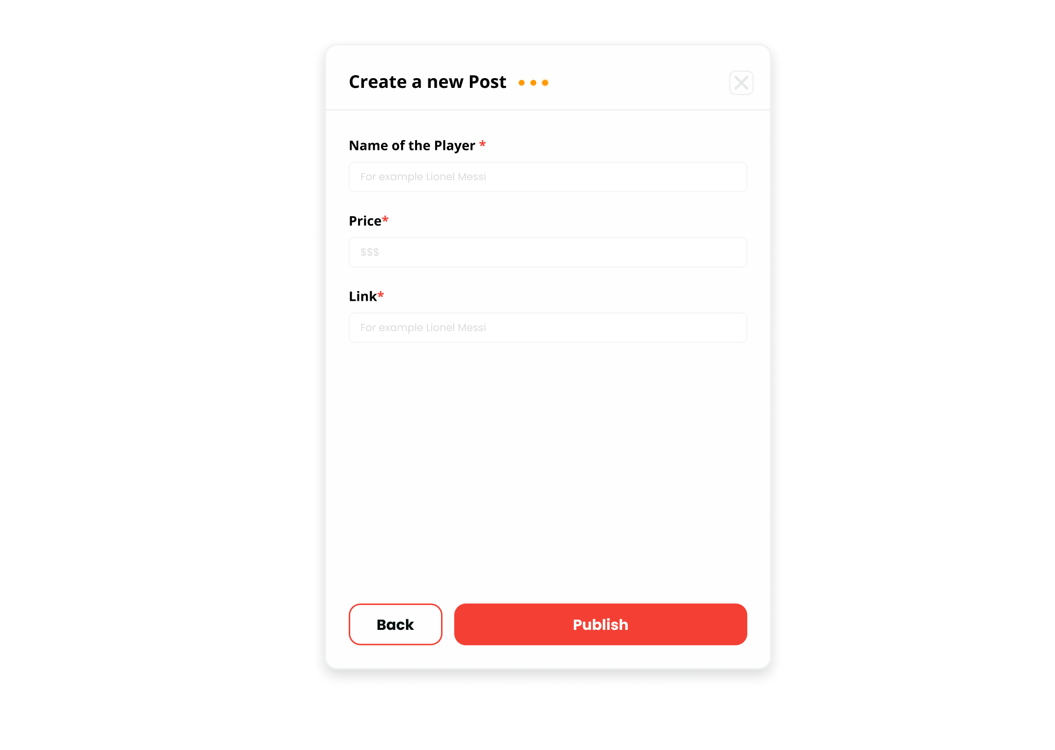 Create Post Sell Details