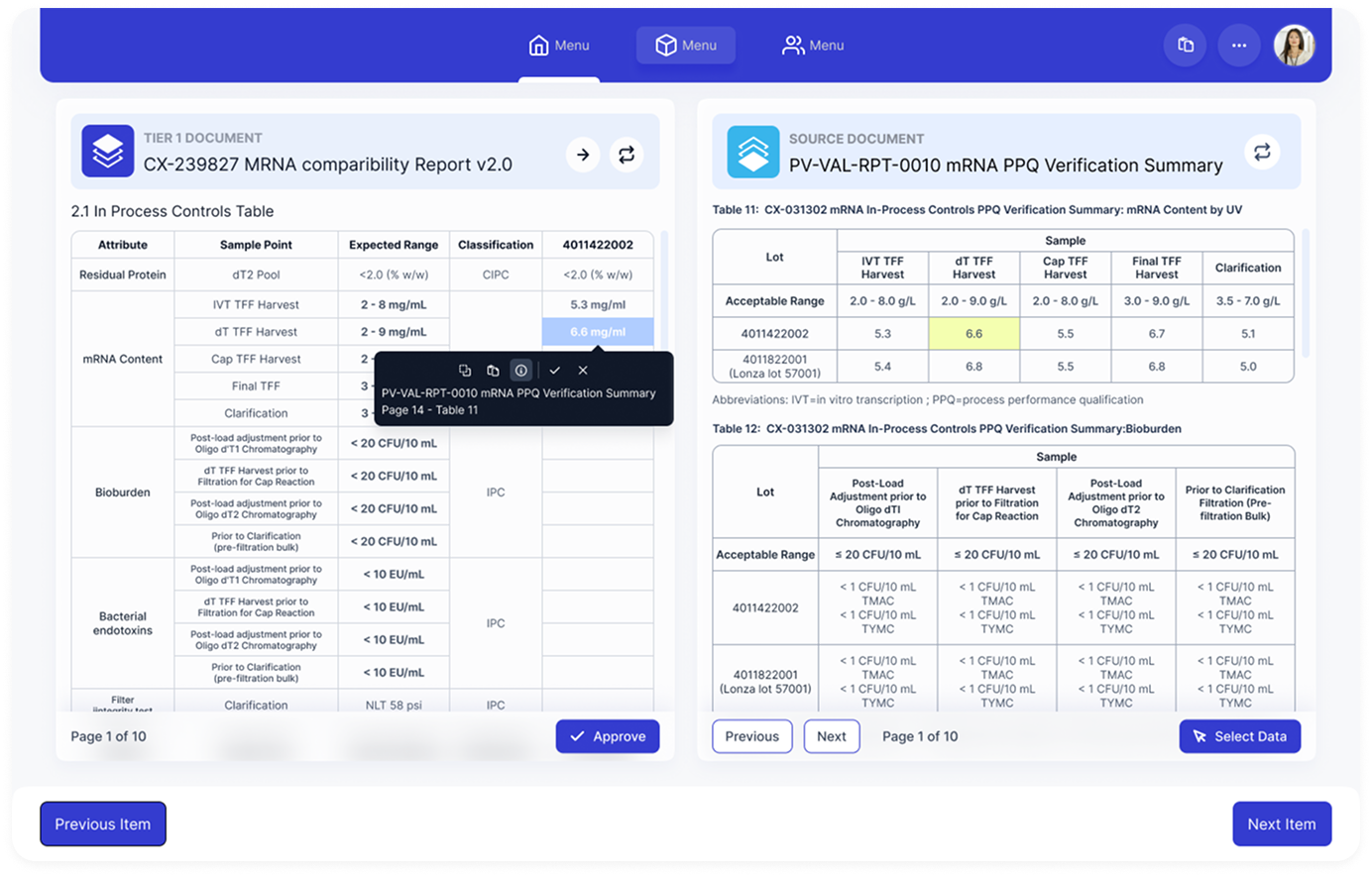 Source Reference Tooltip
