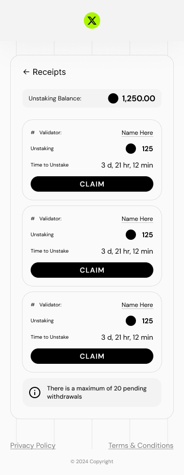Mobile Receipts View
