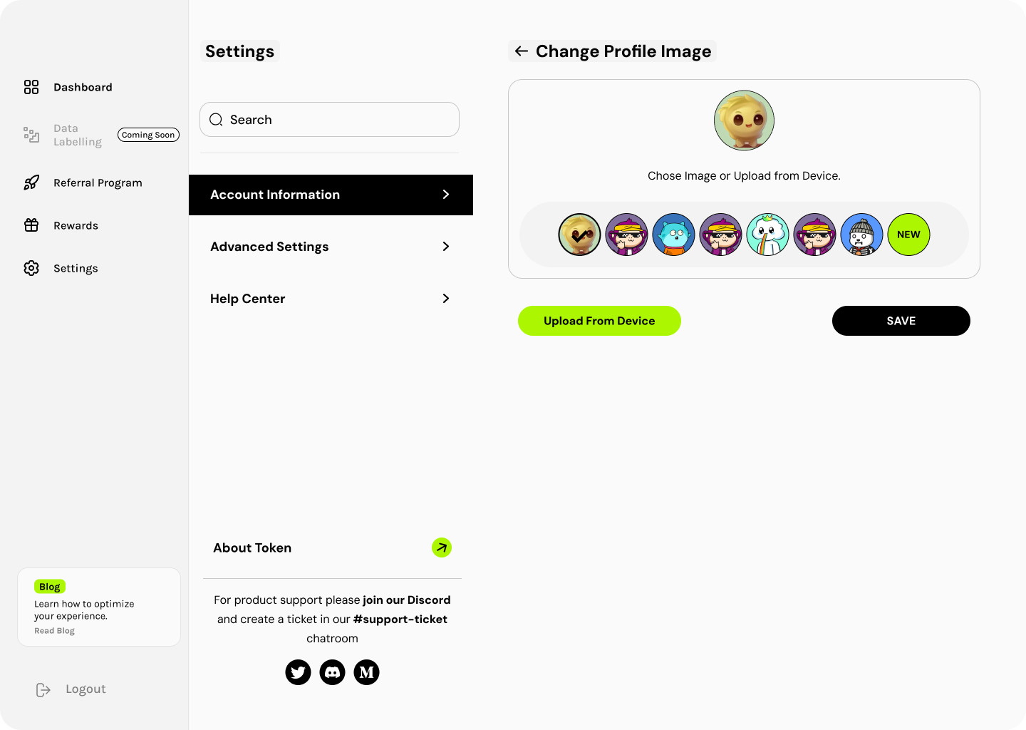 Desktop Settings Light - Profile Change