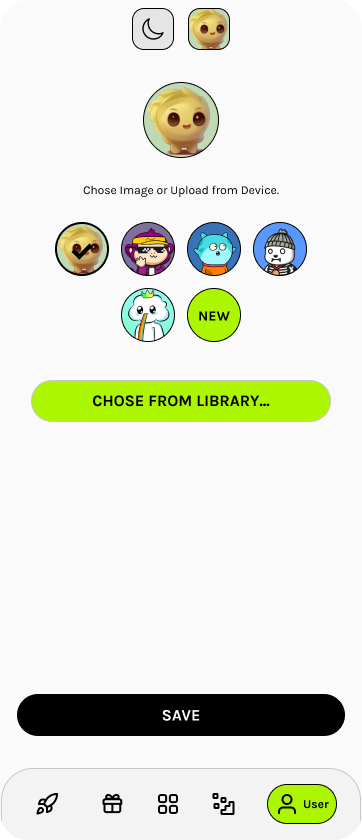 Mobile Avatar Selection