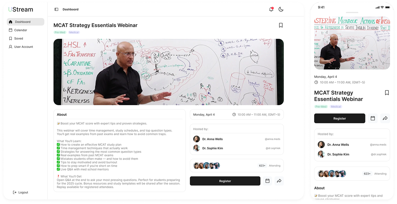 UStream Webinar Detail