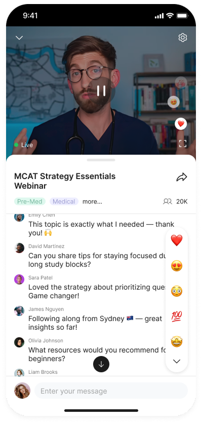 UStream Mobile Webinar with Reactions