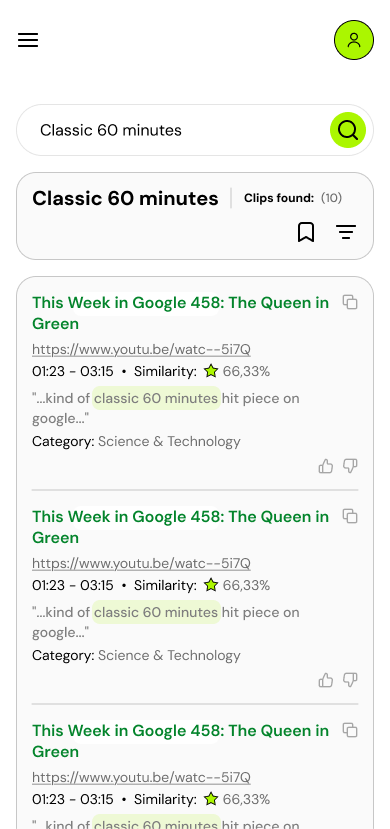 Mobile Results Light